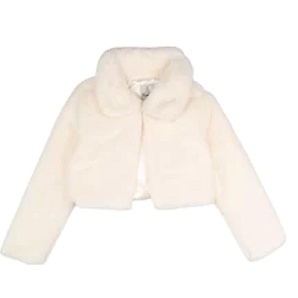 Rare Editions Other - Rare Editions Soft Faux Fur Jacket Size 5 Off White/Cream